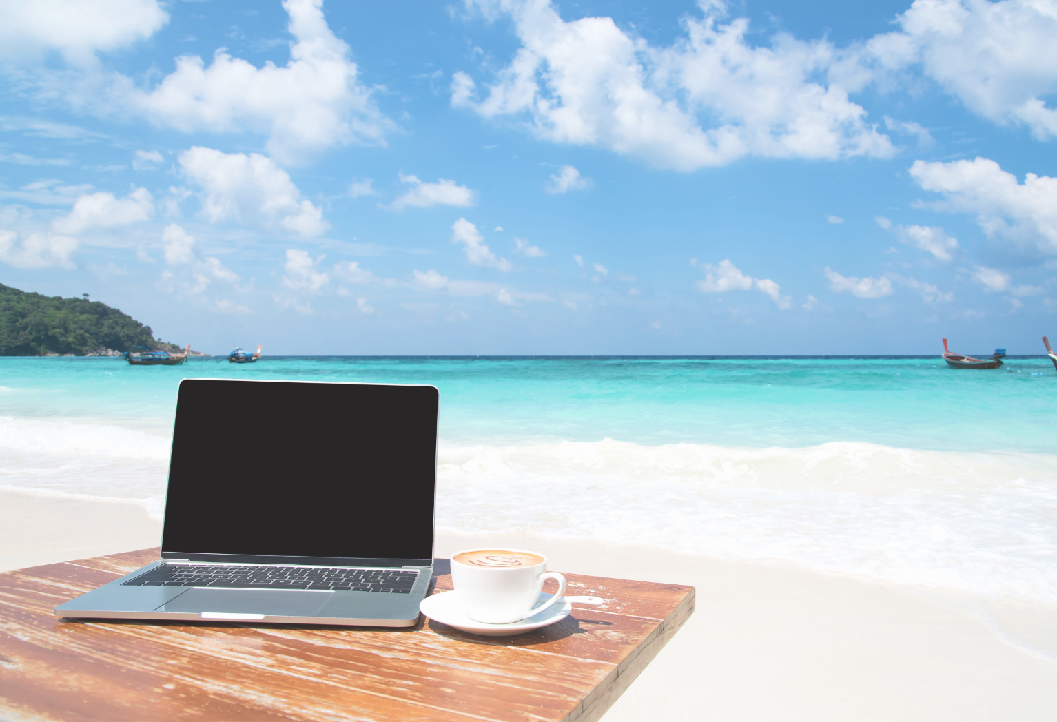 Beach Computer with overlay